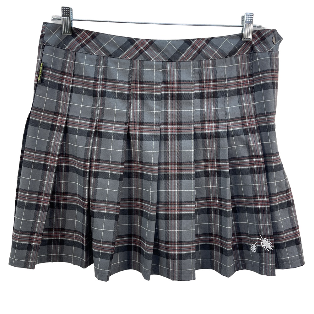 Grey Plaid Pleated Skirt - Schoolgirl Style
